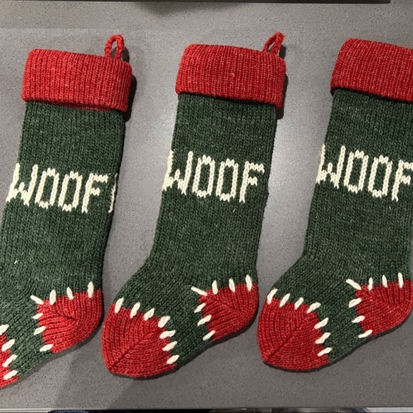Other - Festive Green and Red Dog Christmas Stockings